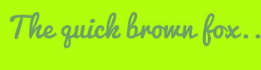 Image with Font Color 6BA161 and Background Color B1FF0D